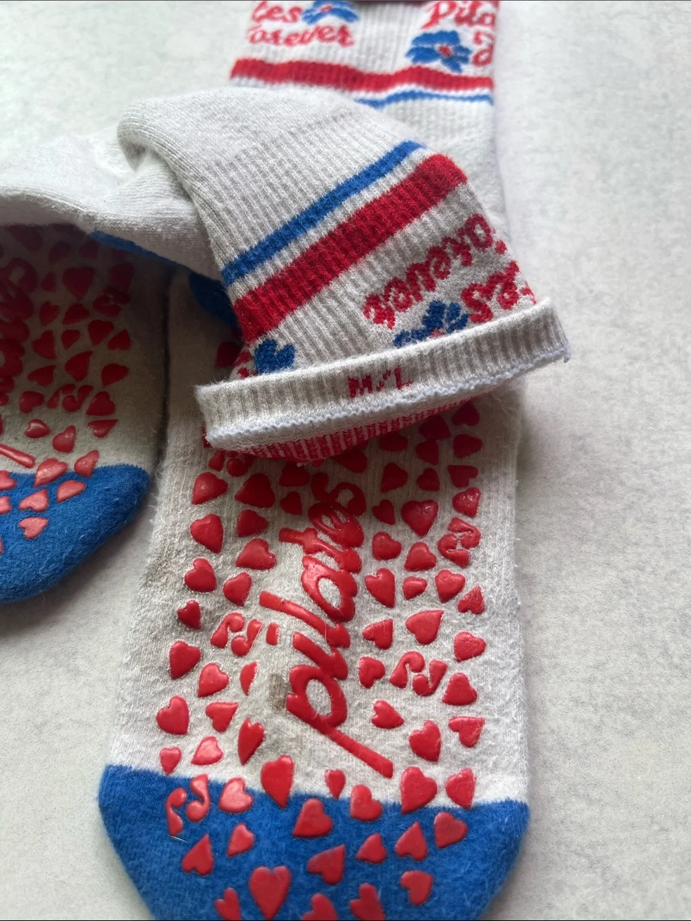 Pilates honey Grippy Crew Socks three pairs.